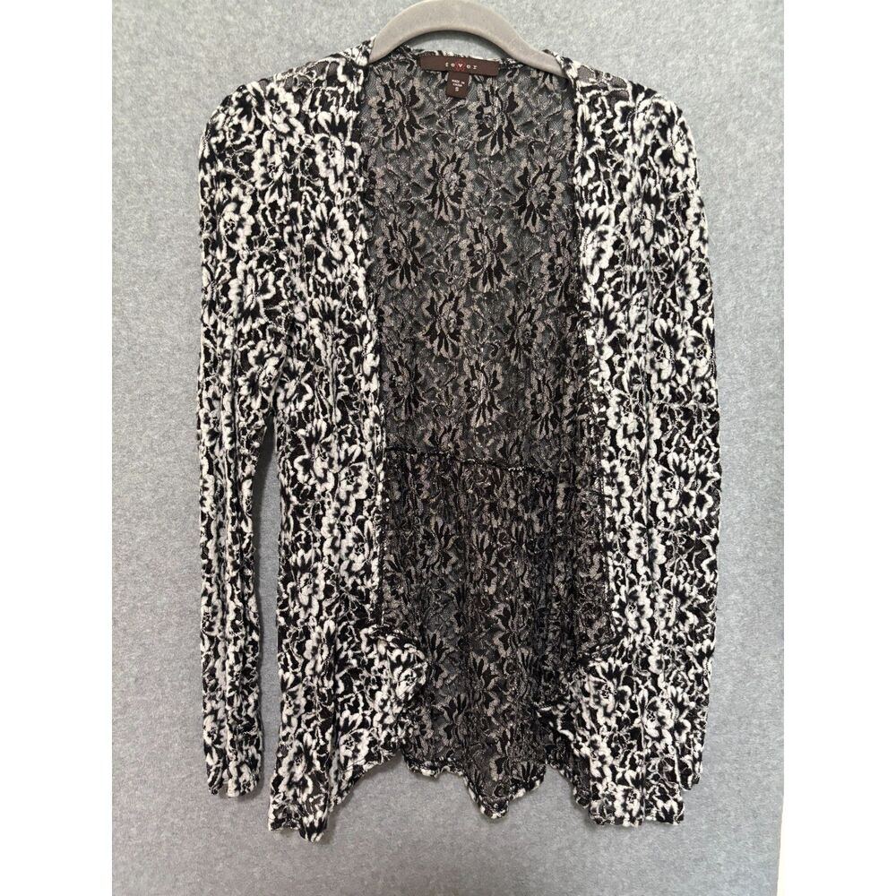 Fever Lace Cardigan S Sheer Floral Goth Y2K Fairy Grunge Boho Layering Mesh